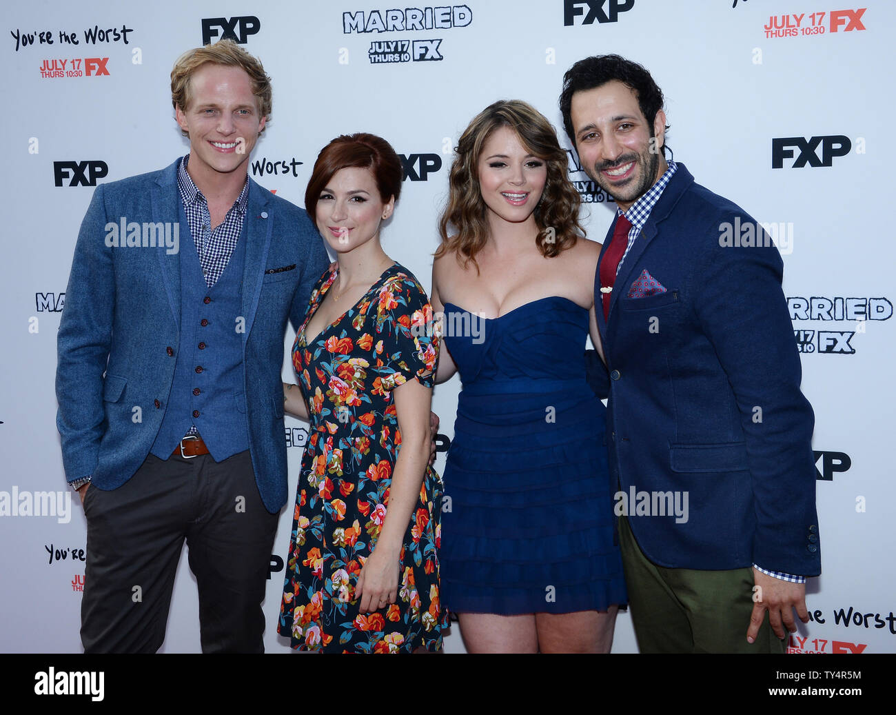 Cast Members Chris Geere Aya Cash Kether Donohue And Desmin Borges L R Attend The Premiere Of Fx S New Tv Movie You Re The Worst At Paramount Studios In Los Angeles On July 14 Cast Members Chris Geere Aya Cash Kether Donohue And Desmin Borges L R Attend The Premiere Of Fx S New Tv Movie You Re The Worst At Paramount Studios In Los Angeles On July 14
