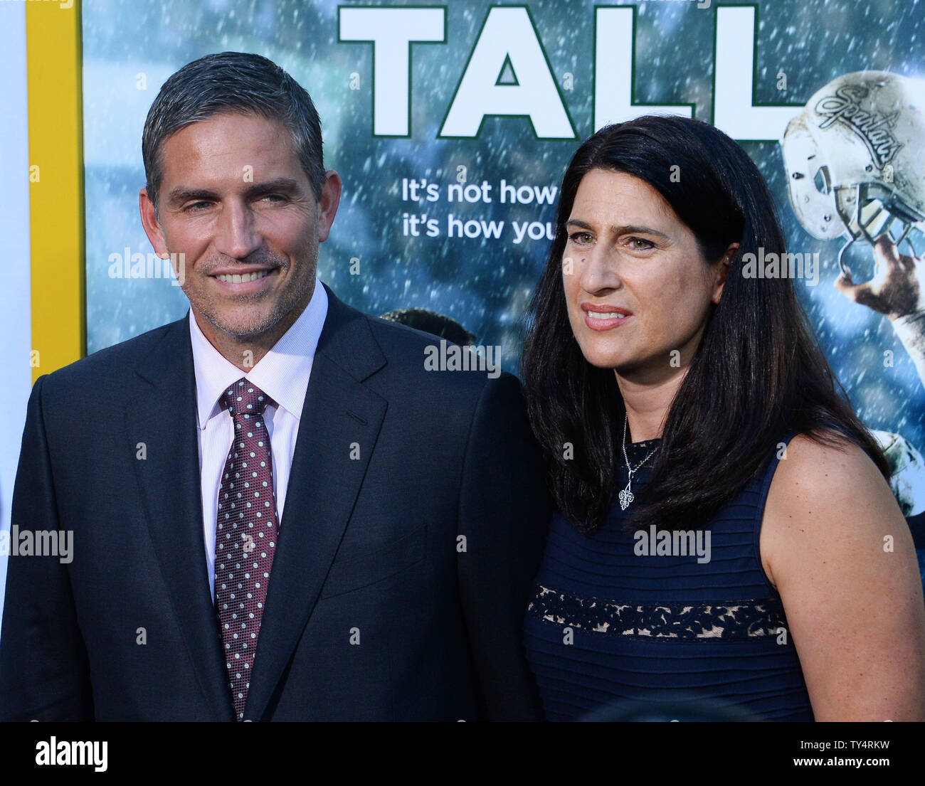 Jim caviezel and kerri browitt caviezel hi res stock photography and