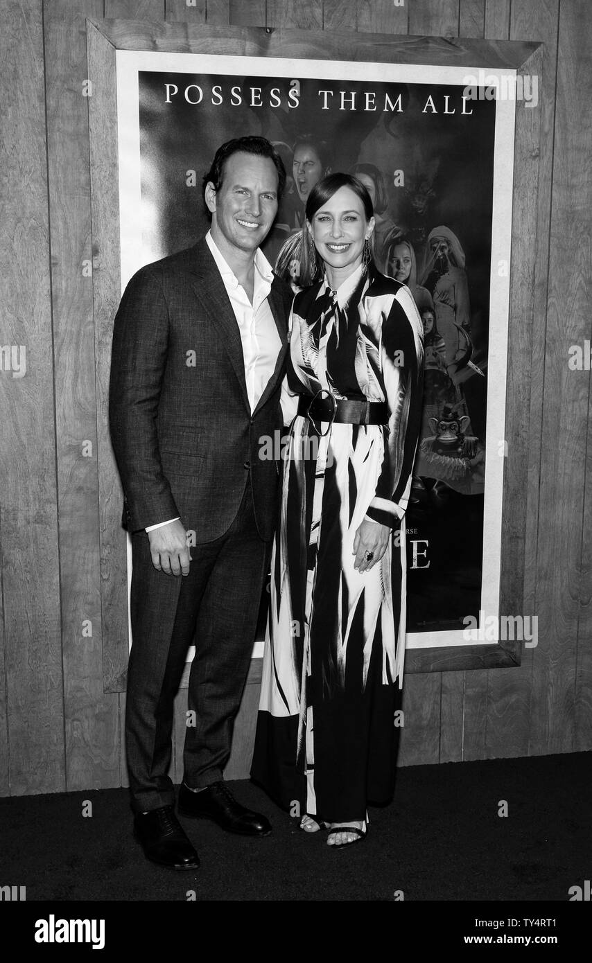 Westwood, CA - June 20, 2019: Patrick Wilson (L) and Vera Farmiga arrive for the Premiere Of Warner Bros' 'Annabelle Comes Home' held at Regency Villa Stock Photo