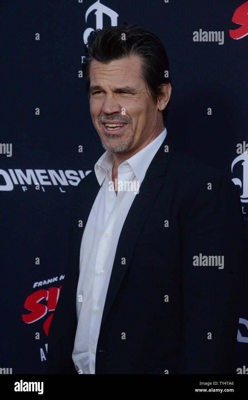 Cast member Josh Brolin attends the premiere of the motion picture crime thriller 'Sin City: A Dame to Kill For' attends the premiere of the film at TCL Chinese Theatre in the Hollywood section of Los Angeles on August 19, 2014. Storyline: Co-directors Robert Rodriguez and Frank Miller reunite to bring Miller's 'Sin City' graphic novels back to the screen. Weaving together two of Miller's classic stories with new tales, the town's most hard boiled citizens cross paths with some of its more notorious inhabitants.   UPI/Jim Ruymen Stock Photo