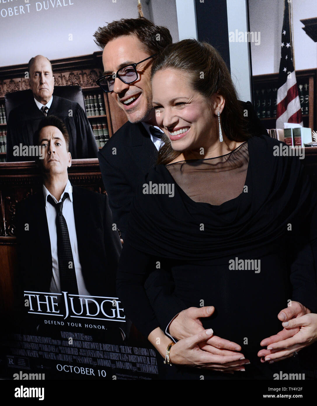 Cast member Robert Downey Jr. and his wife, producer Susan Downey