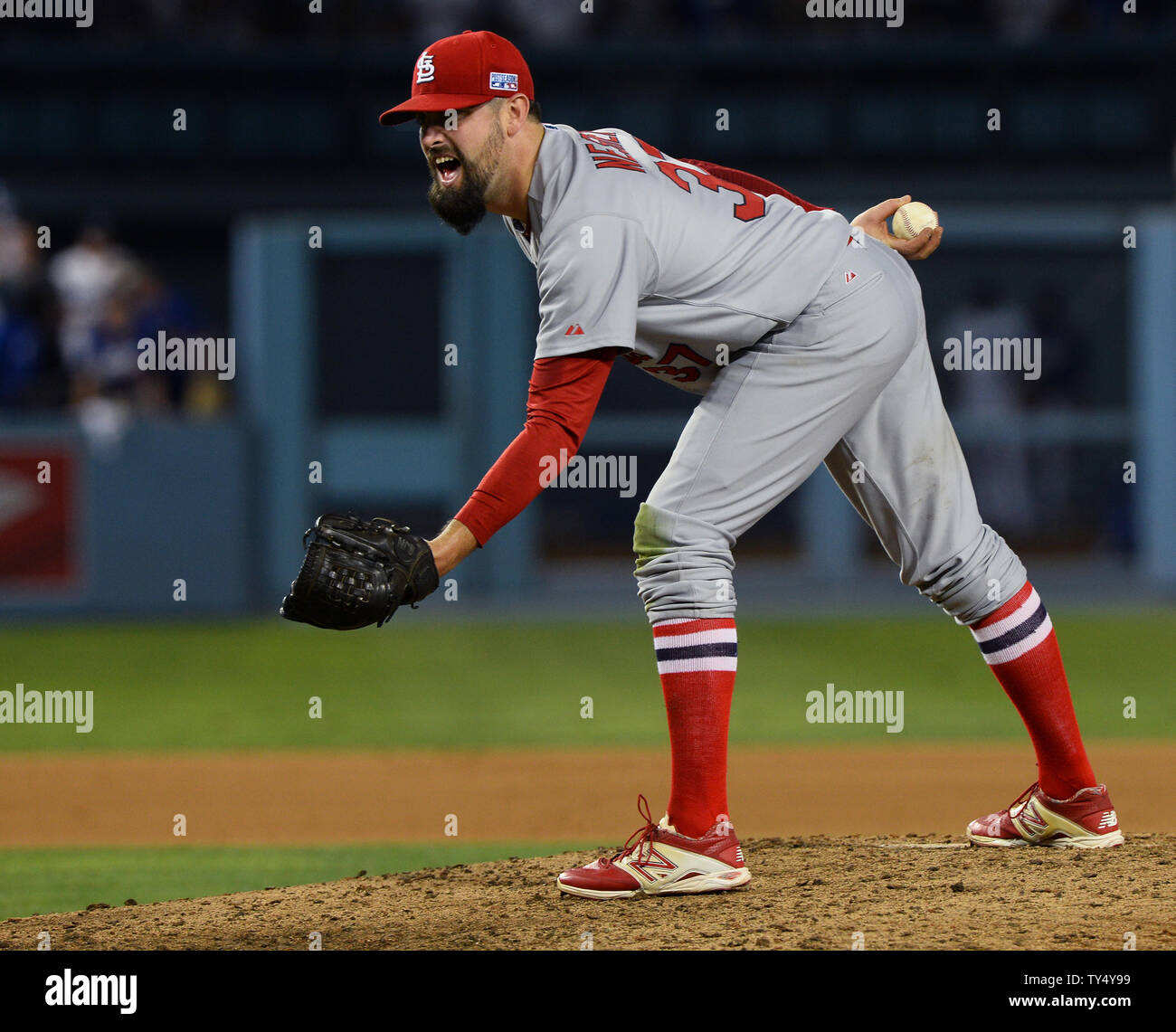 August 24, 2013 Los Angeles, CA.Los Angeles Dodgers relief pitcher Brian  Wilson #00 pitches during the Major League Baseball game between the Los  Angeles Dodgers and the Boston Red Sox at Dodger