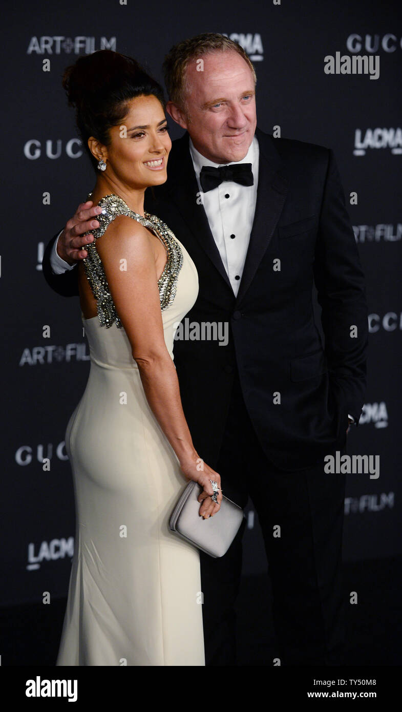 Actress Salma Hayek and her husband, CEO of Kering Francois-Henri ...