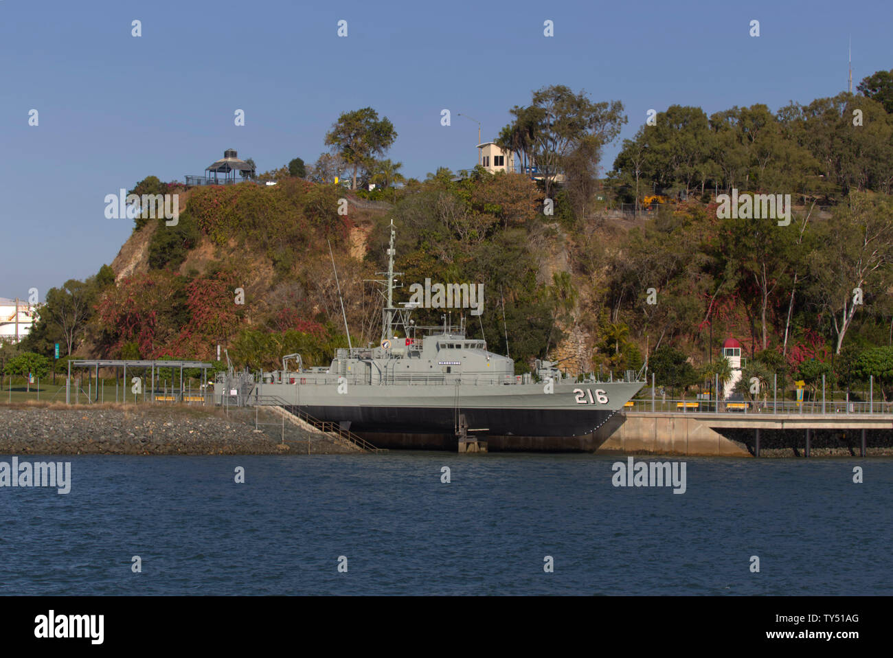 Former Australian patrol boat HMAS Gladstone is open to the public as a museum in the central Queensland city that shares its name. HMAS Gladstone was Stock Photo