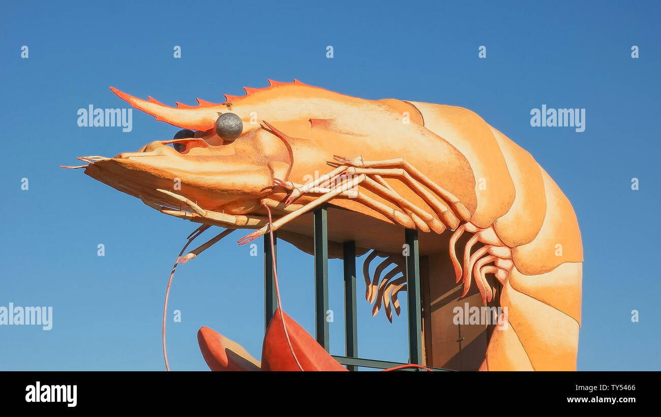 BALLINA, AUSTRALIA - MARCH, 6, 2017: the iconic big prawn sculpture at ballina Stock Photo
