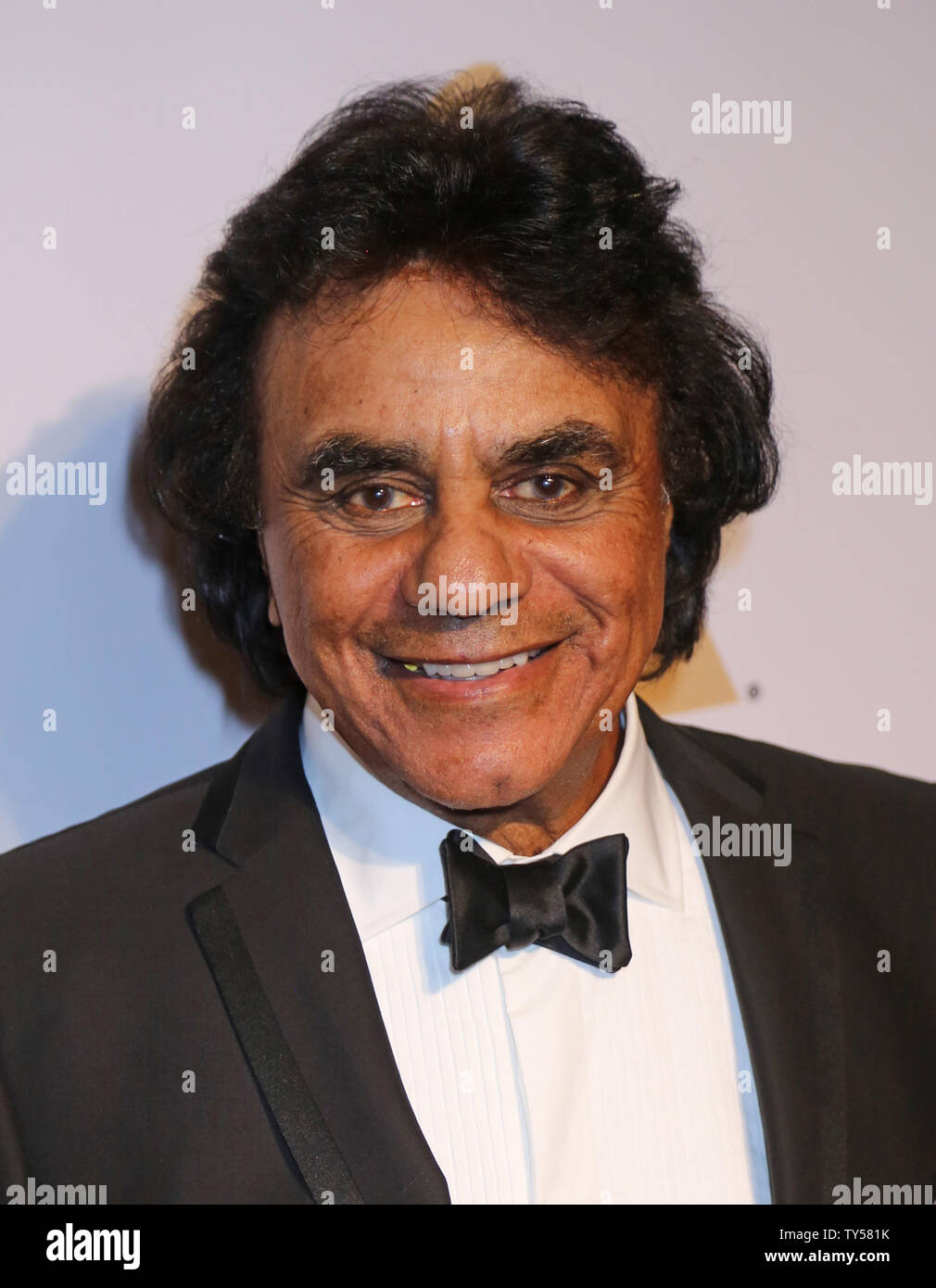 Johnny Mathis arrives on the red carpet before the annual Clive Davis