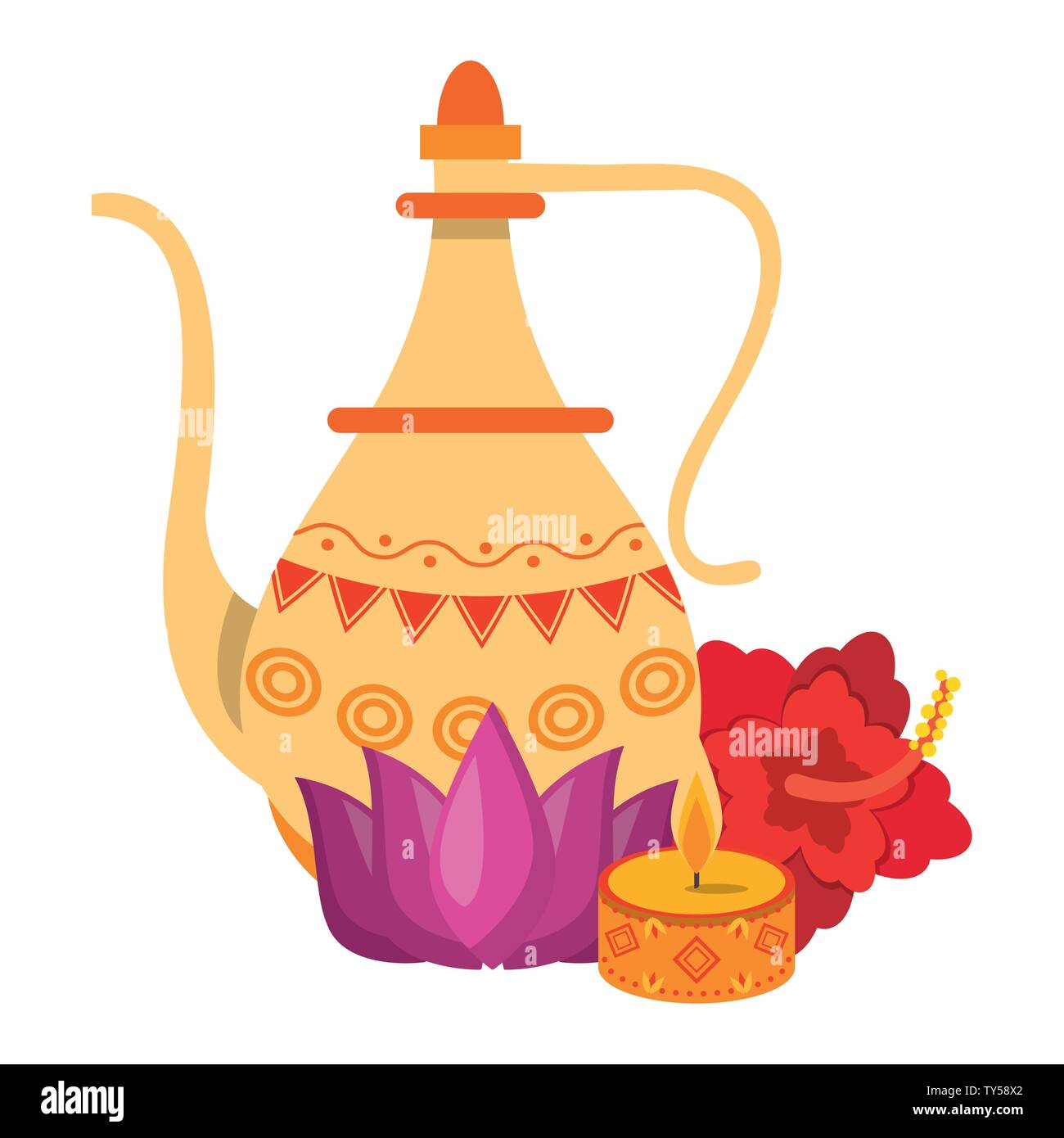 indian traditional teapot icon cartoon Stock Vector Image & Art - Alamy