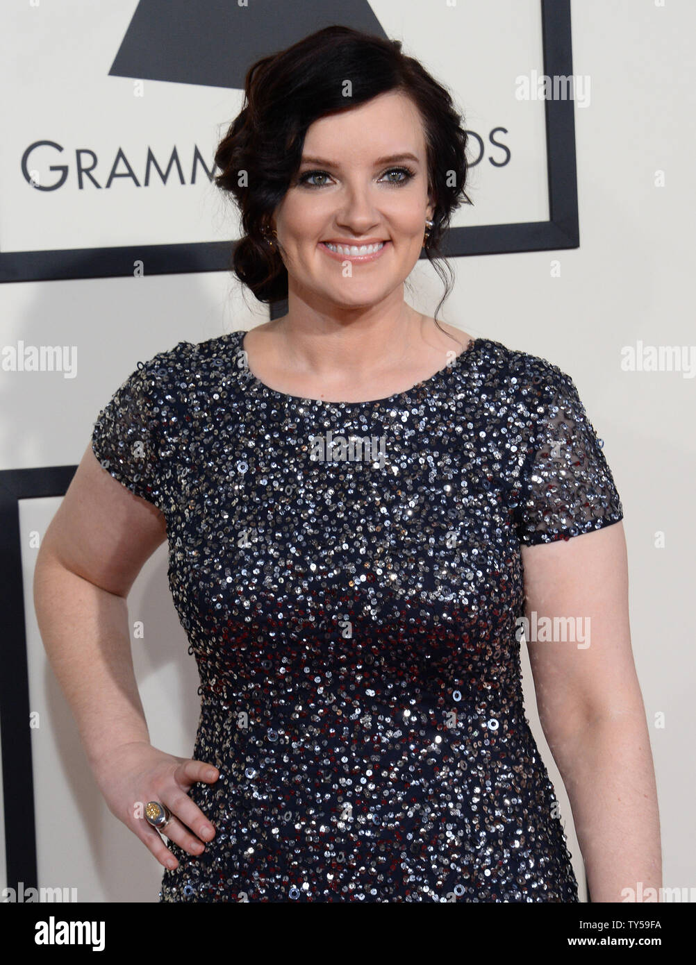 Brandy Clark arrives for the 57th Grammy Awards at Staples Center in