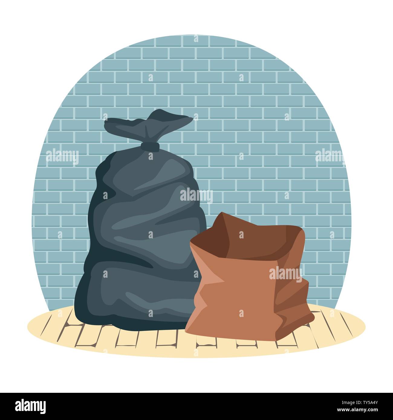 garbage bag and paper bag Stock Vector Image & Art Alamy