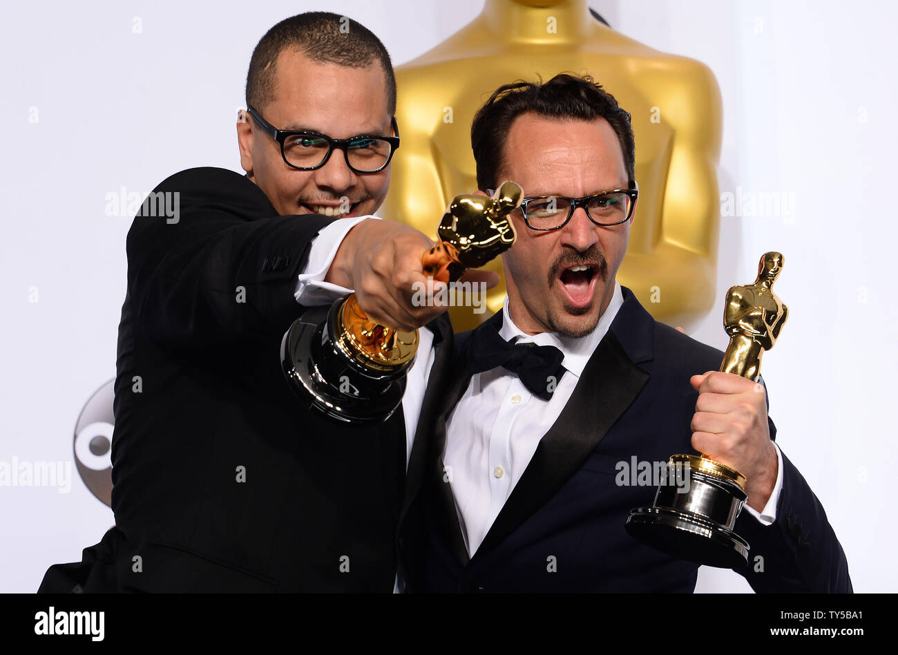 Mat Kirkby and James Lucas, winners of Best Live Action Short Film for