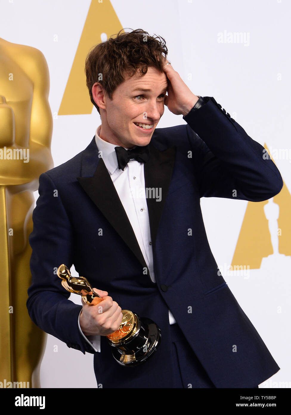 Eddie Redmayne, winner of Best Actor for role in The Theory of ...