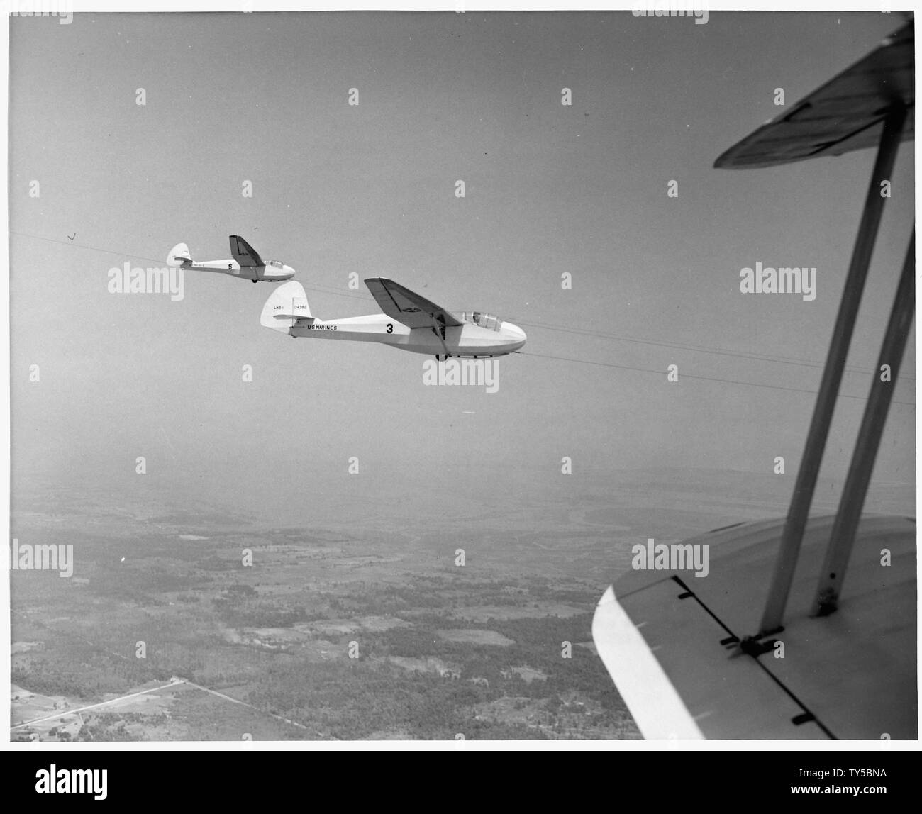 Gyrene glider pilots in training at Page Field, Parris Island. Stock Photo