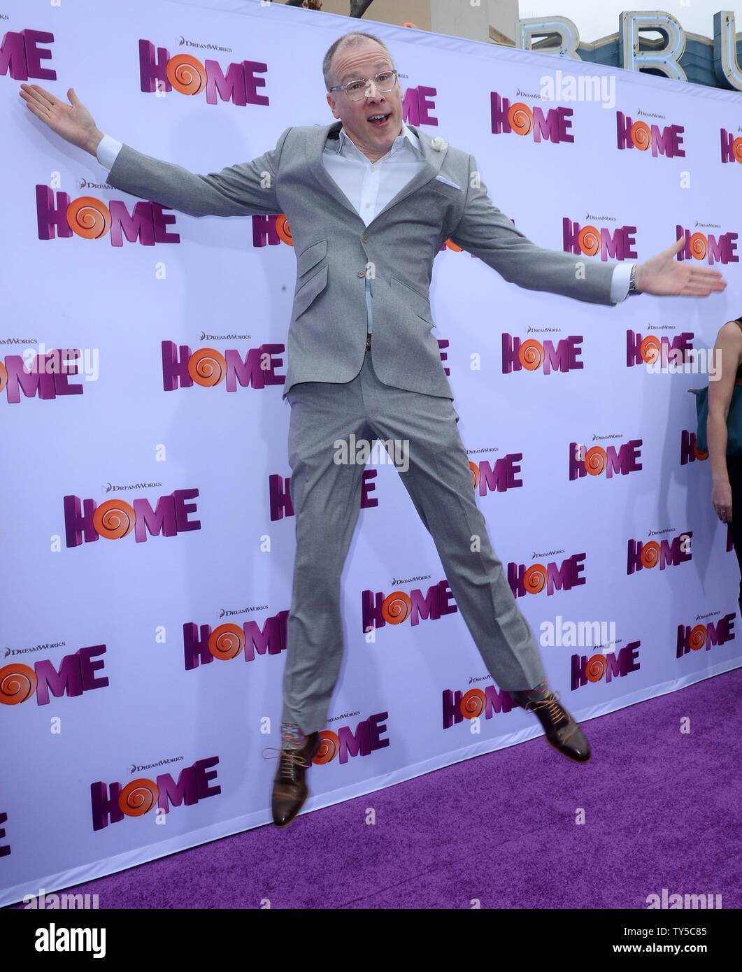 Director Tim Johnson attends the premiere of his new animated scifi