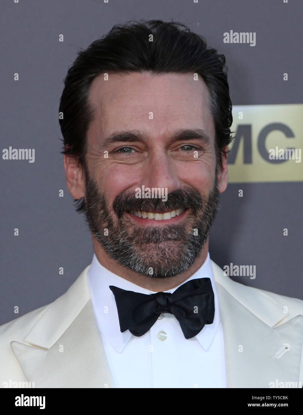 Jon Hamm arrives on the red carpet of the Black & Red Ball celebrating the upcoming final season of the show 'Mad Men' in Los Angeles on March 25, 2015.  Photo by David Silpa/UPI Stock Photo