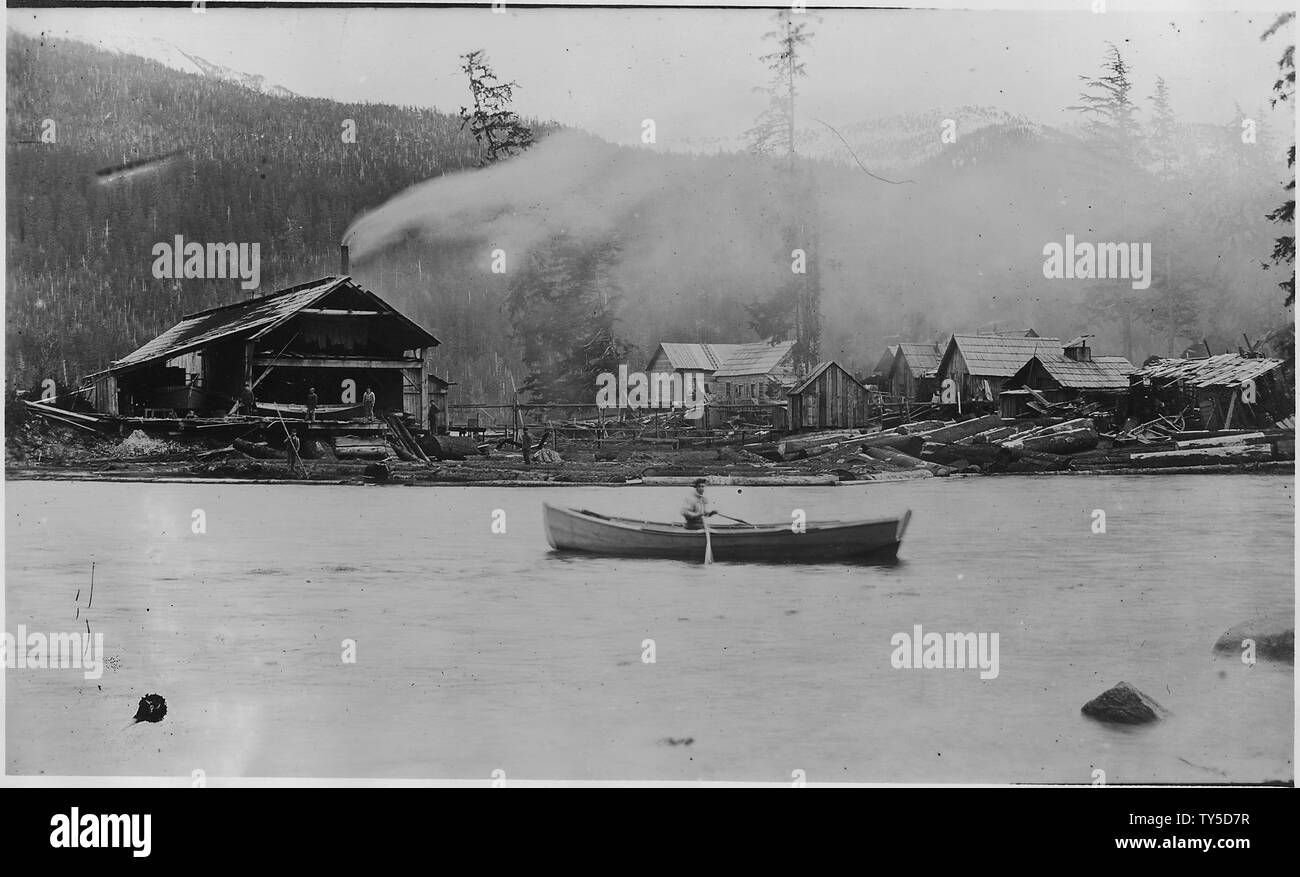 Hamilton and Simpson Sawmill, Port Gravina, Alaska. Taken by B.A