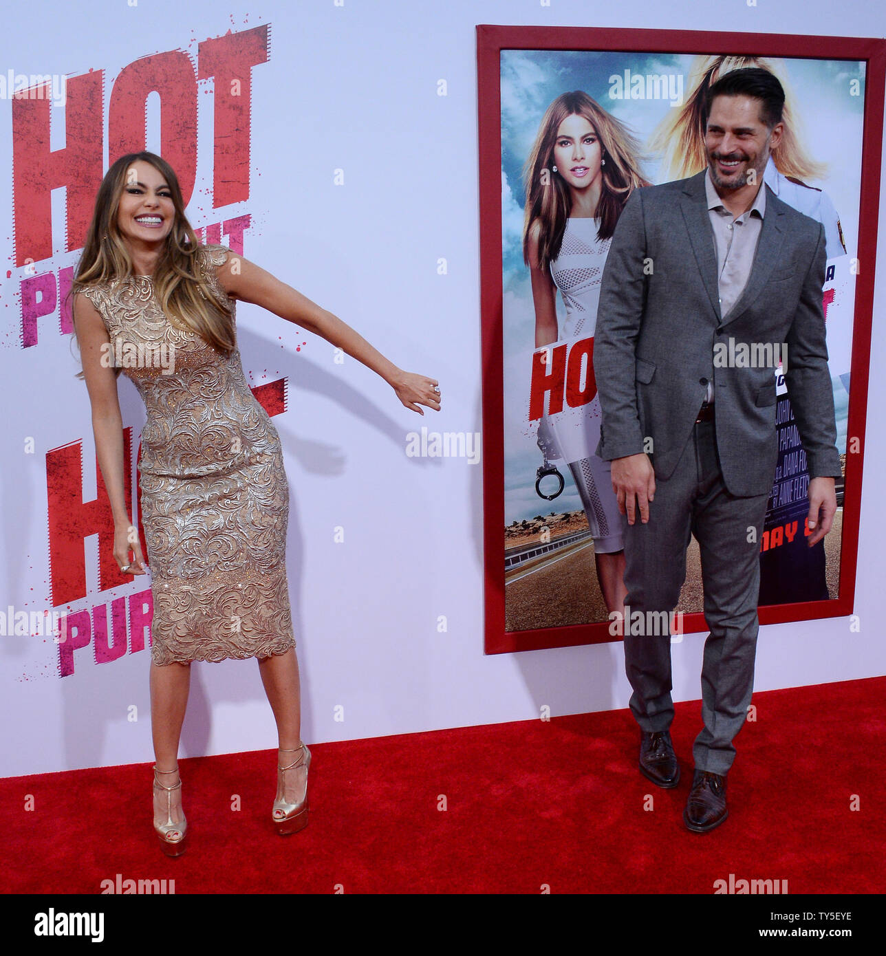 Cast member Sofia Vergara and her boyfriend, actor Joe Manganiello attend  the premiere of the motion picture comedy 