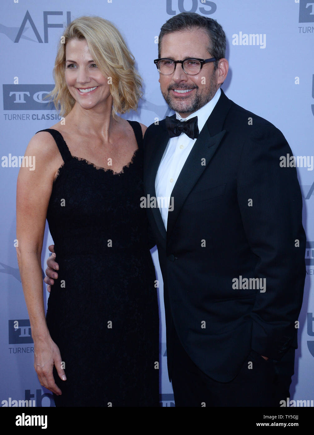 Actor Steve Carell and his wife Nancy Carell attend American Film
