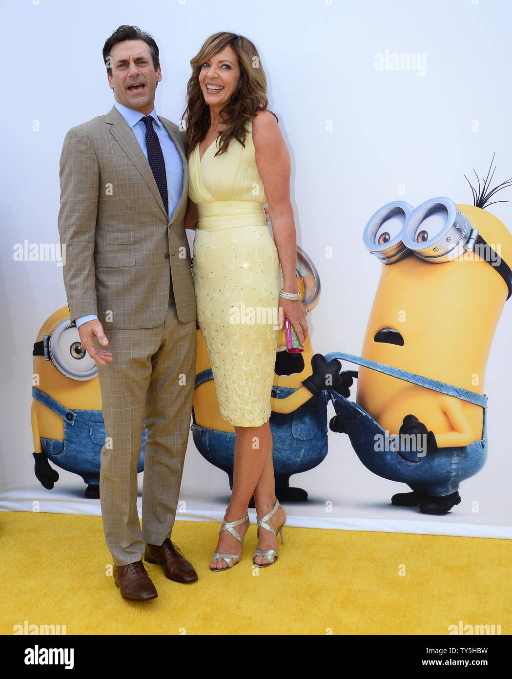 Cast members Jon Hamm, the voice of Herb Overkill and Allison Janney