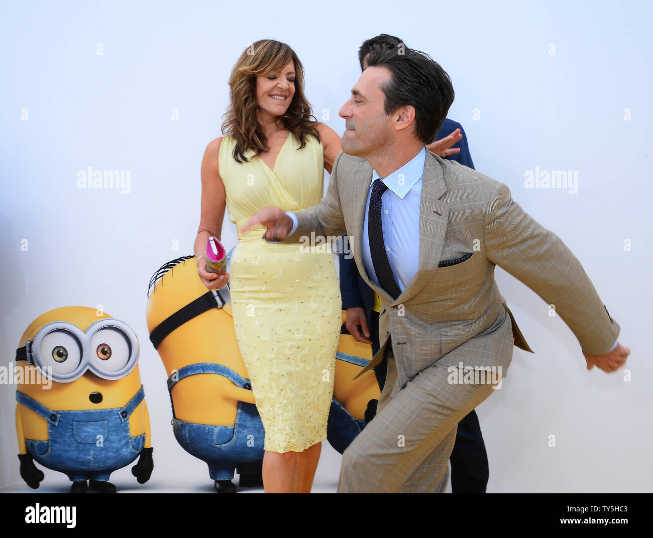 Cast members Jon Hamm, the voice of Herb Overkill and Allison Janney