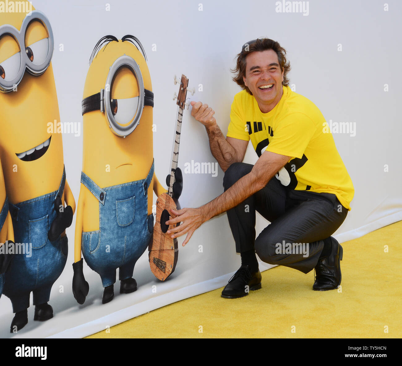 Composer Heitor Pereira attends the premiere of the  animated motion picture comedy 'Minions' at the Shrine Auditorium in Los Angeles on June 27, 2015. Storyline:  Minions Stuart, Kevin and Bob are recruited by Scarlet Overkill (Sandra Bullock), a super-villain who, alongside her inventor husband Herb (Jon Hamm), hatches a plot to take over the world.  Photo by Jim Ruymen/UPI Stock Photo