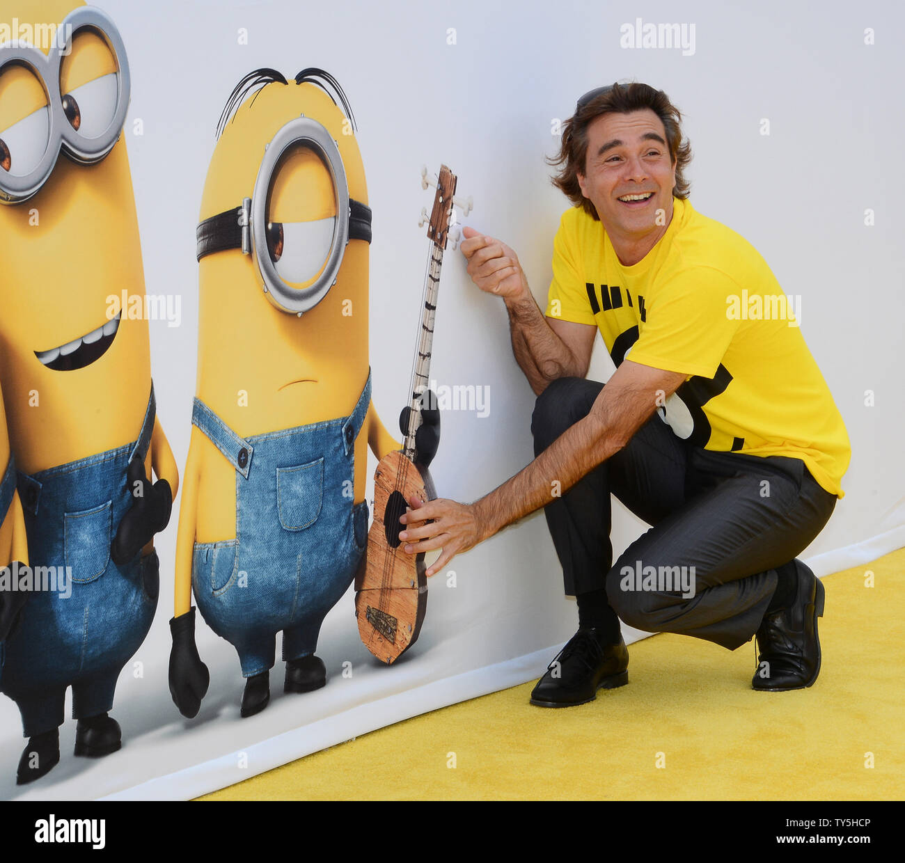 Composer Heitor Pereira attends the premiere of the  animated motion picture comedy 'Minions' at the Shrine Auditorium in Los Angeles on June 27, 2015. Storyline:  Minions Stuart, Kevin and Bob are recruited by Scarlet Overkill (Sandra Bullock), a super-villain who, alongside her inventor husband Herb (Jon Hamm), hatches a plot to take over the world.  Photo by Jim Ruymen/UPI Stock Photo