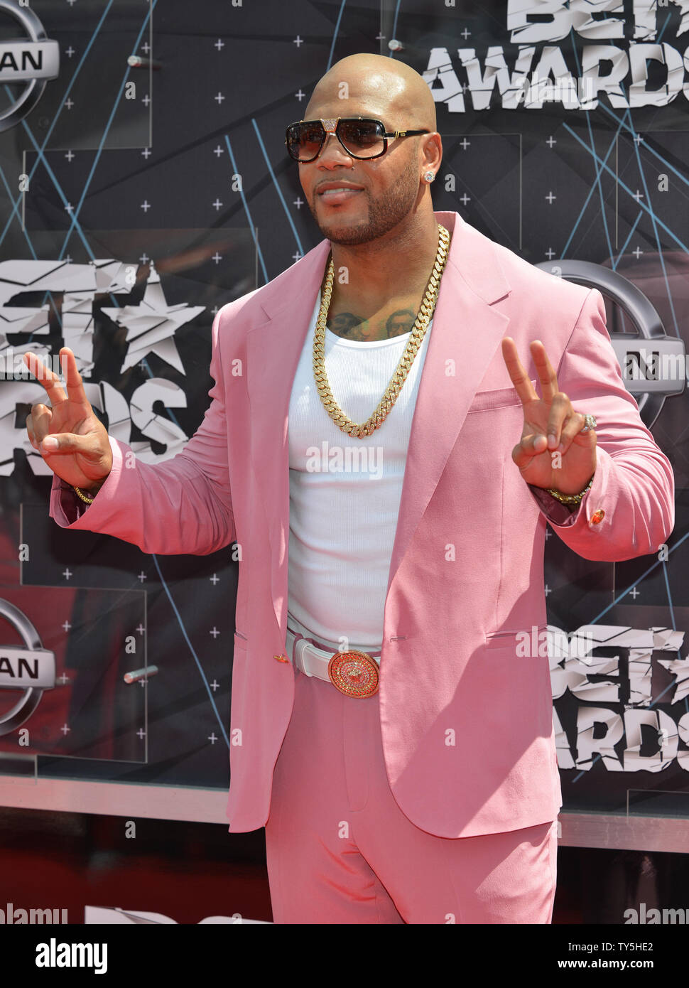 Musician Flo Rida attends the 15th annual BET Awards at Microsoft ...