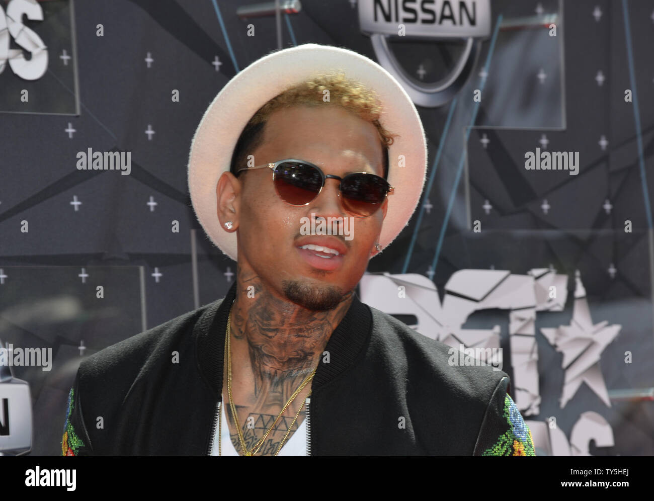 Musician Chris Brown attends the 15th annual BET Awards at Microsoft