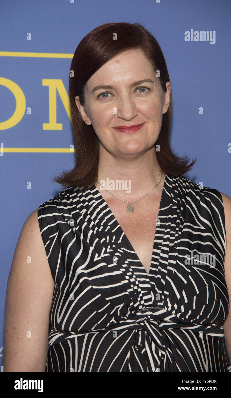 Screenwriter Emma Donoghue attends the premiere of the film "Room" held at the Pacific Design