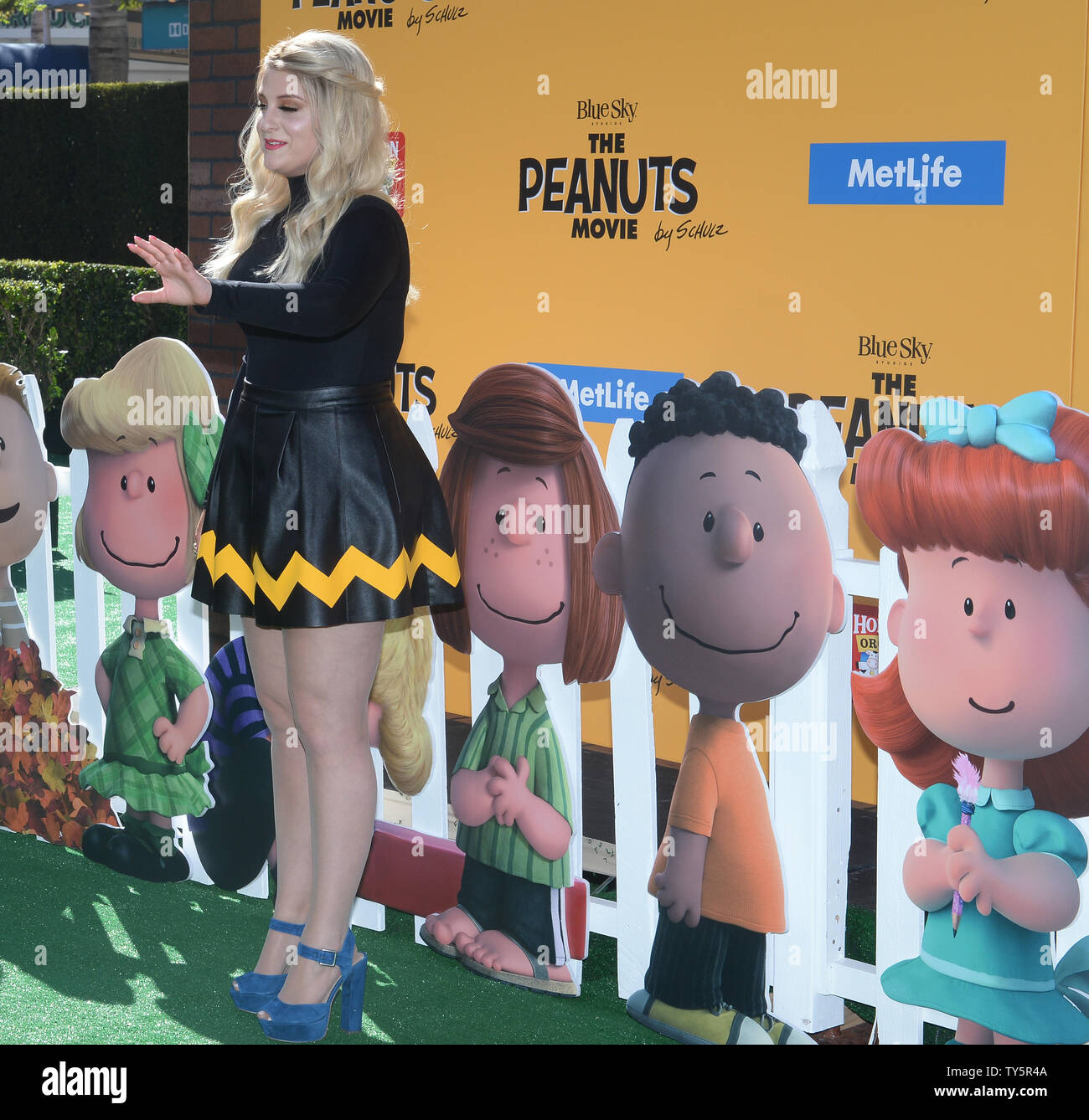 Singer/songwriter and soundtrack performer Meghan Trainor attends the premiere of the motion