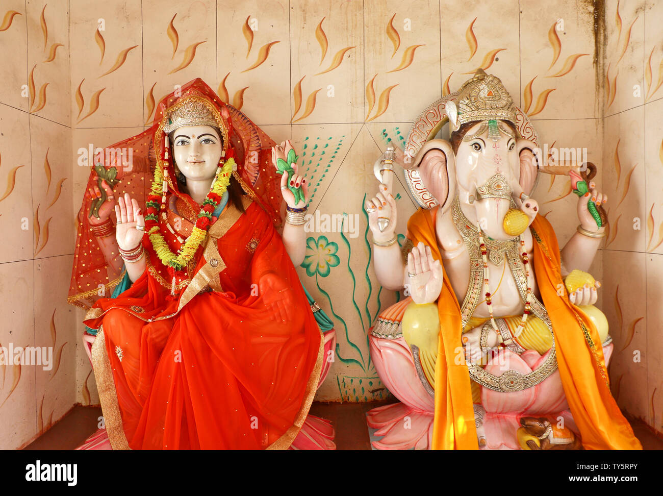 Hind deity: lord Shiva, Rama, Krishna, Durga, nine deity Stock Photo ...