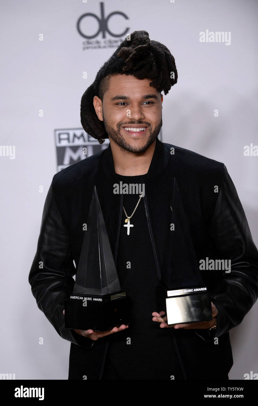 Recording artist The Weeknd, winner of Favorite Soul/R&B Male Artist