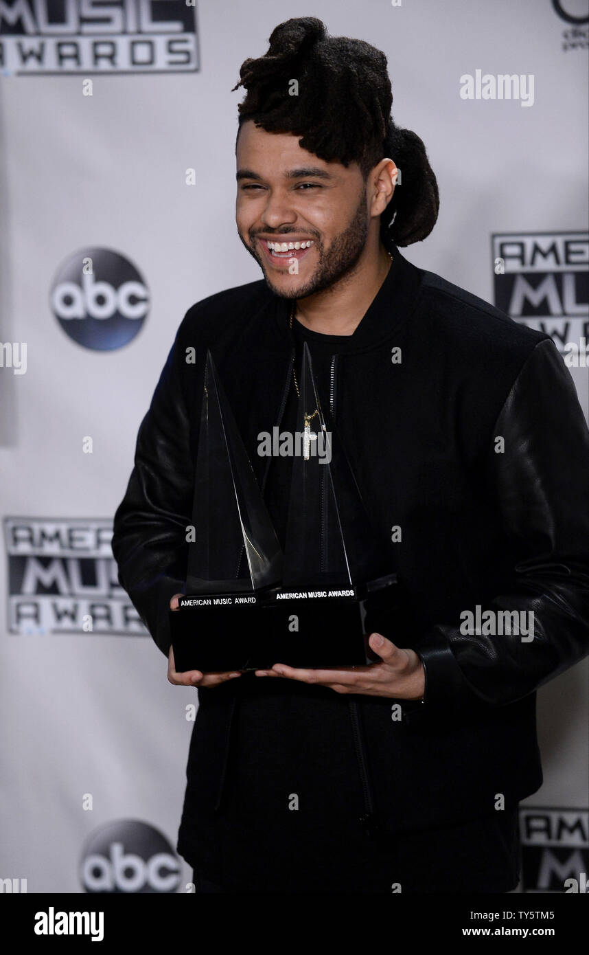 Recording artist The Weeknd, winner of Favorite Soul/R&B Male Artist