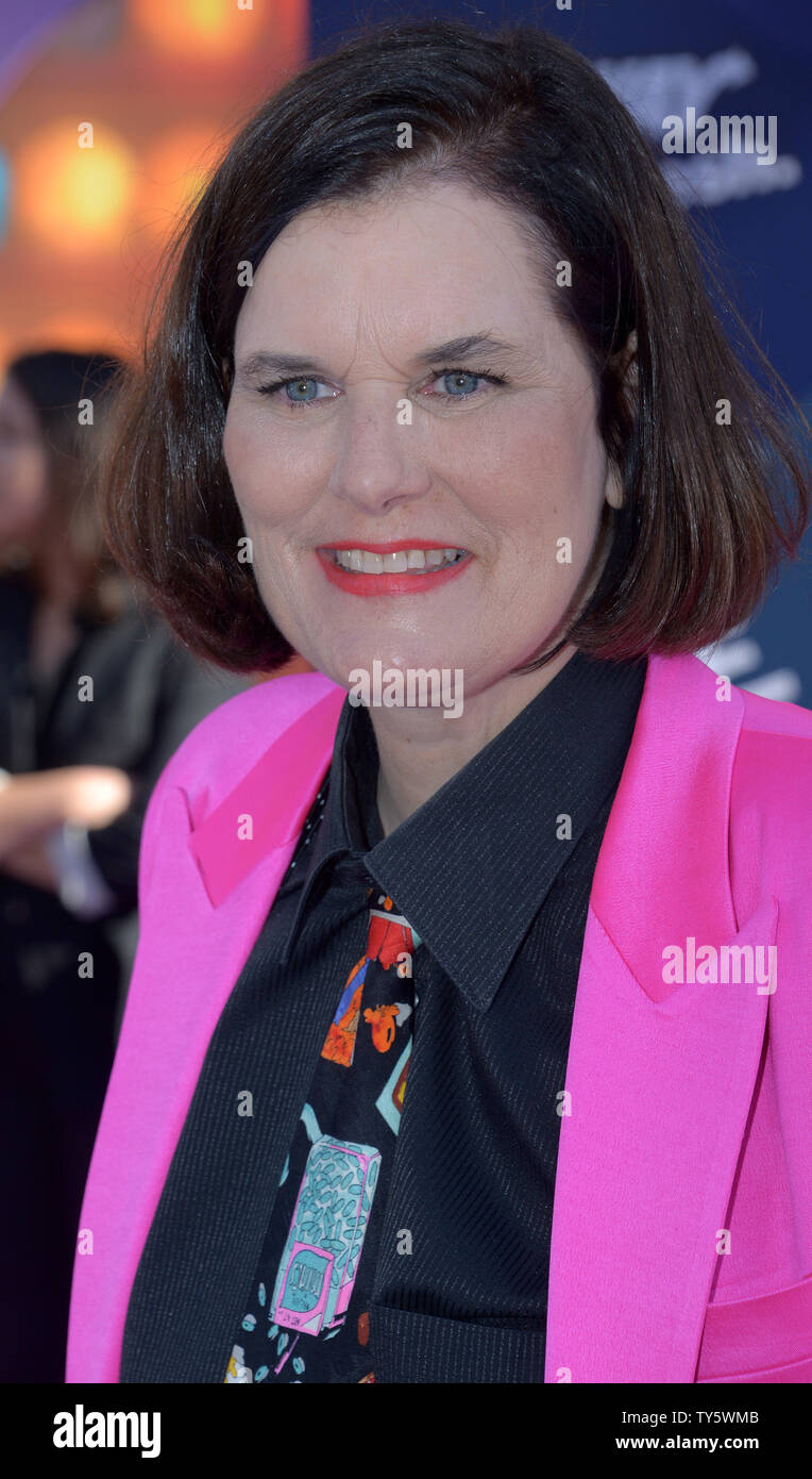 Cast member Paula Poundstone, the voice of Forgetter Paula in the animated motion picture comedy 'Inside Out' mingles with actress Ming Na Wen during the premiere of the film at El Capitan Theatre in the Hollywood section of Los Angeles on June 8, 2015. Storyline: After young Riley is uprooted from her Midwest life and moved to San Francisco, her emotions - Joy, Fear, Anger, Disgust and Sadness - conflict on how best to navigate a new city, house and school.  Photo by Jim Ruymen/UPI Stock Photo