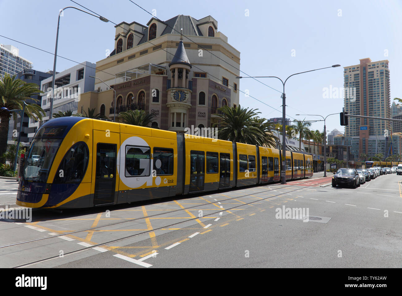 Light rail - tram on the Gold Coast Queensland Australia Stock Photo - Alamy