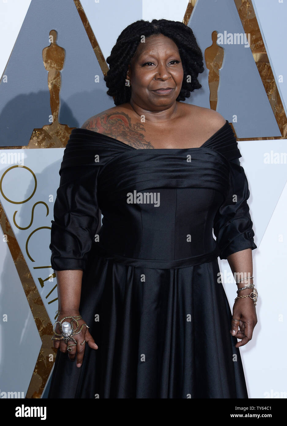 Actress Whoopi Goldberg arrives on the red carpet for the 88th Academy Awards, at the Hollywood and Highland Center in the Hollywood section of Los Angeles on February 28, 2016.    Photo by Jim Ruymen/UPI Stock Photo