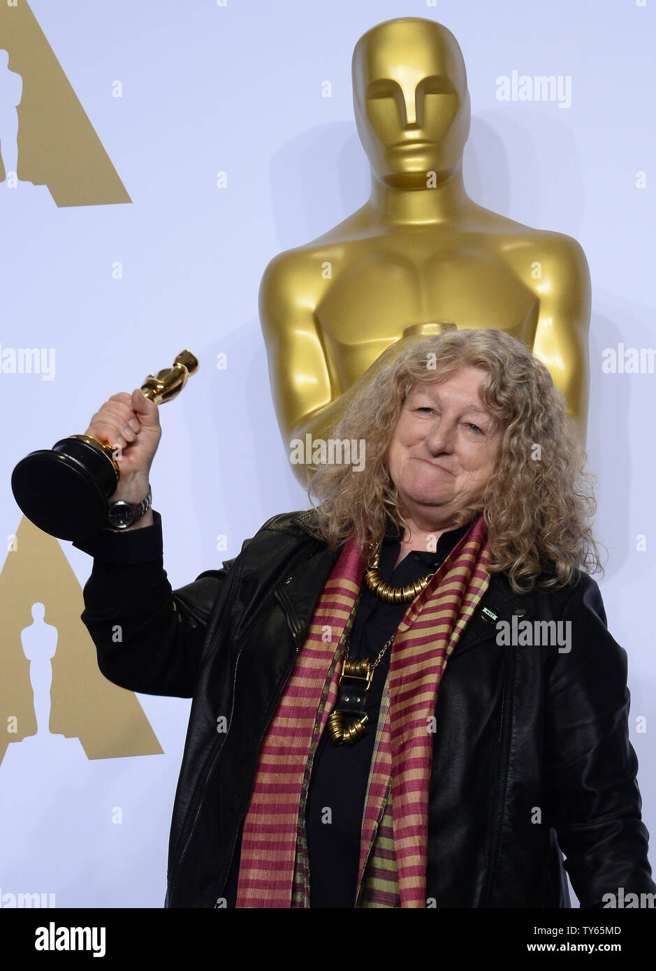 Costume designer Jenny Beavan, winner of the Best Costume Design award