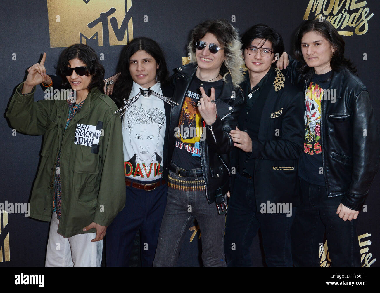 'The Wolfpack' Angulo Brothers attend the MTV Movie Awards at Warner