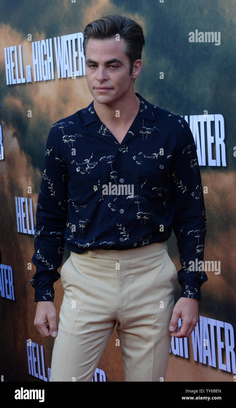 Cast Member Chris Pine Attends The Premiere Of The Motion Picture Crime Drama Hell Or High Water At The Arclight Cinema Dome In The Hollywood Section Of Los Angeles On August 10