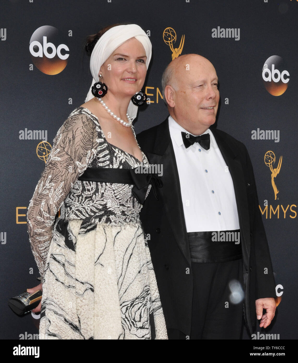Writer/producer Julian Fellowes (R) and Emma Joy Kitchener-Fellowes ...