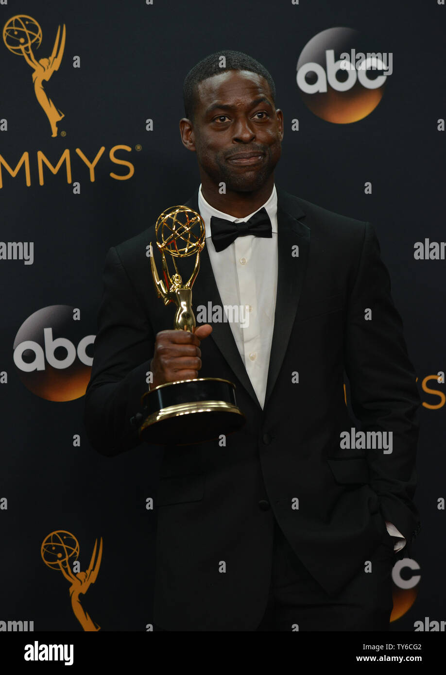 Actor Sterling K Brown Appears Backstage With His Award He Won For Outstanding Supporting Actor In