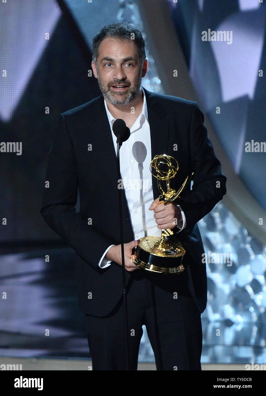 Director Miguel Sapochnik accepts the award for Outstanding Directing for a Drama Series for 'Game of Thrones' episode 'Battle of the Bastards' onstage during the 68th annual Primetime Emmy Awards at Microsoft Theater in Los Angeles on September 18, 2016. Photo by Jim Ruymen/UPI Stock Photo