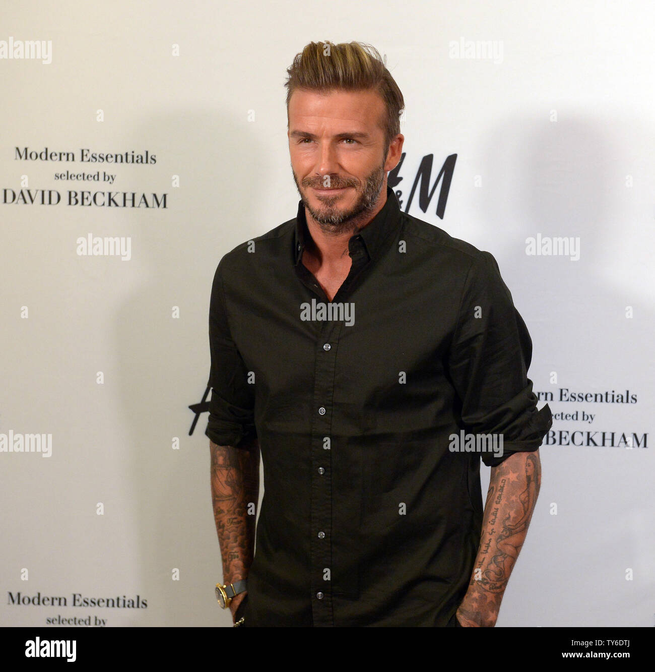 Former Professional Soccer Player David Beckham Launches The New H M Modern Essentials Campaign At H M In Los Angeles On September 26 16 Photo By Jim Ruymen Upi Stock Photo Alamy