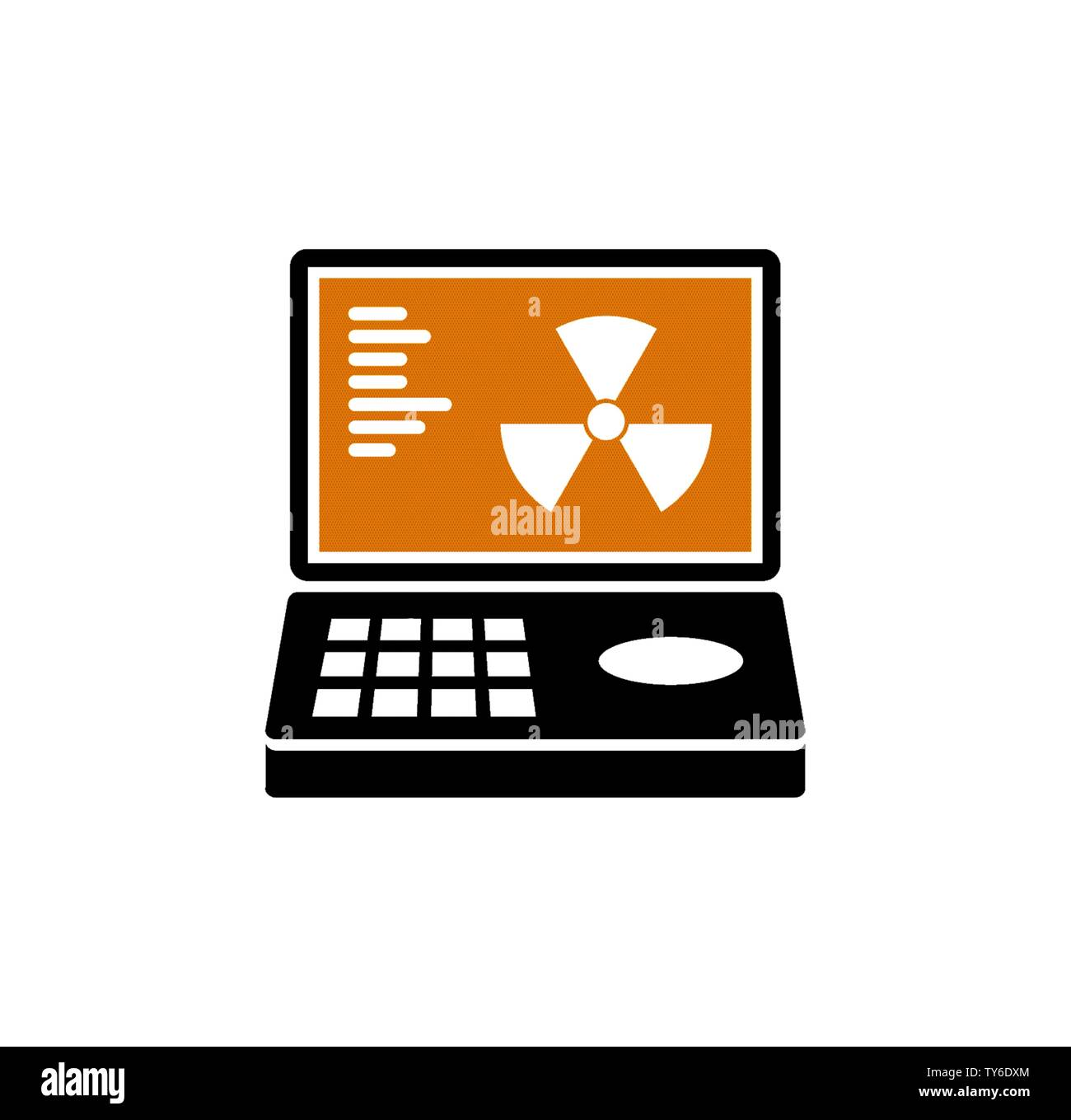 Radiation related icon on background for graphic and web design. Simple ...