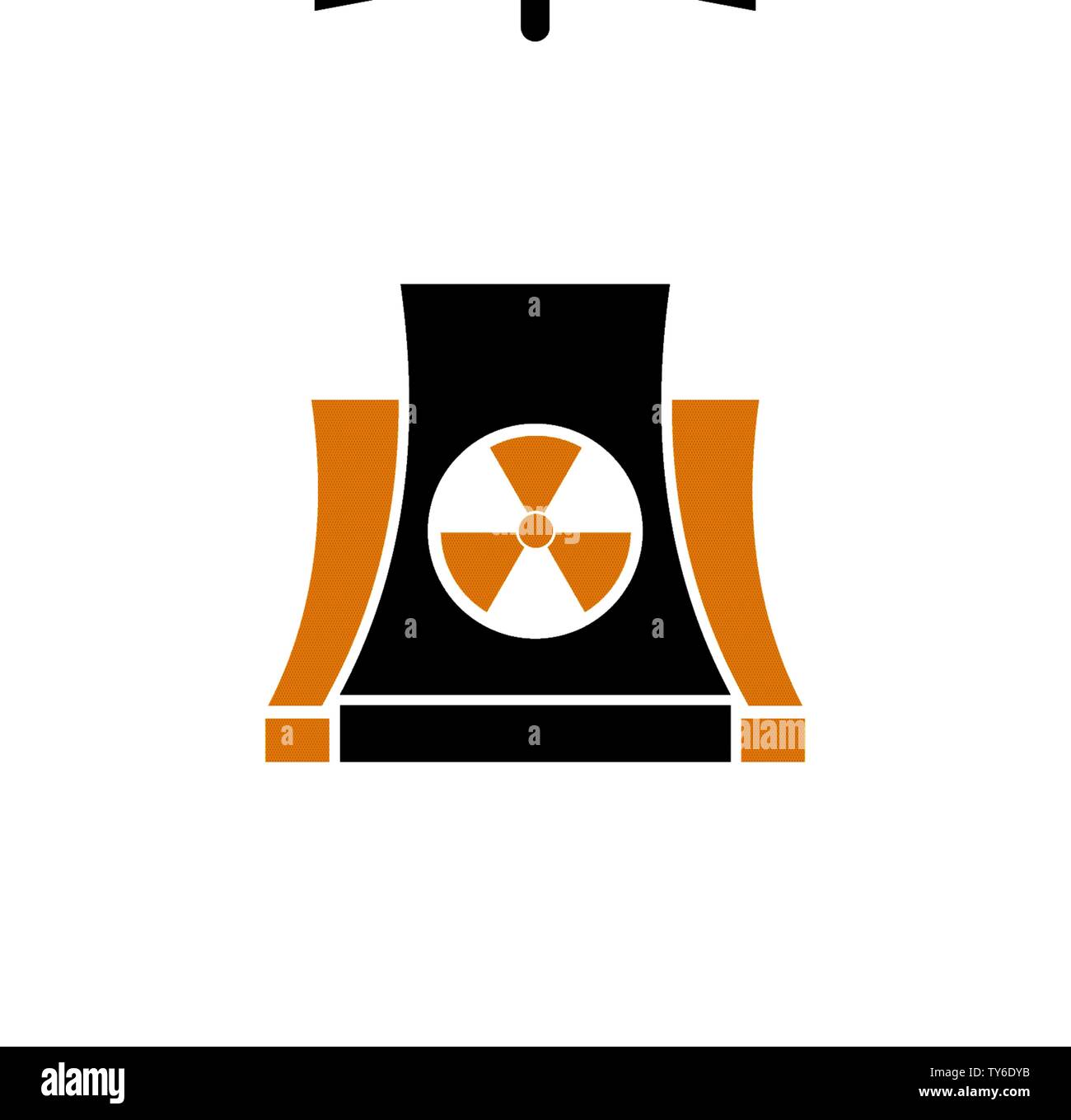 Radiation related icon on background for graphic and web design. Simple ...