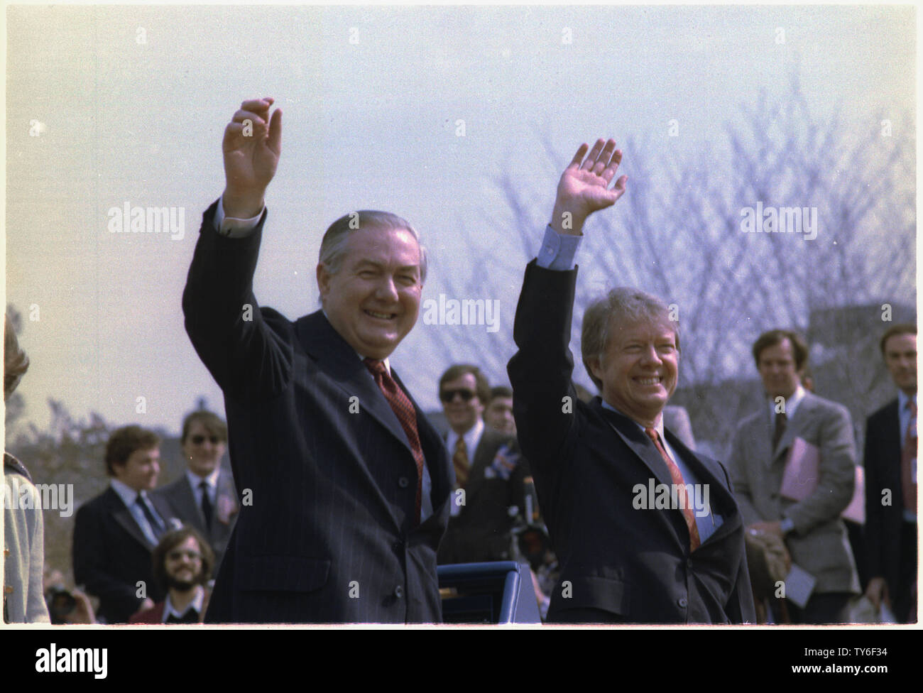 James Callaghan Prime Minister of England and Jimmy Carter Stock Photo