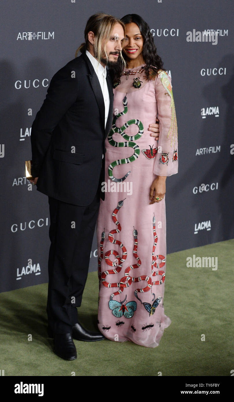 Actress Zoe Saldana and her husband, Italian artist Marco Perego attend ...