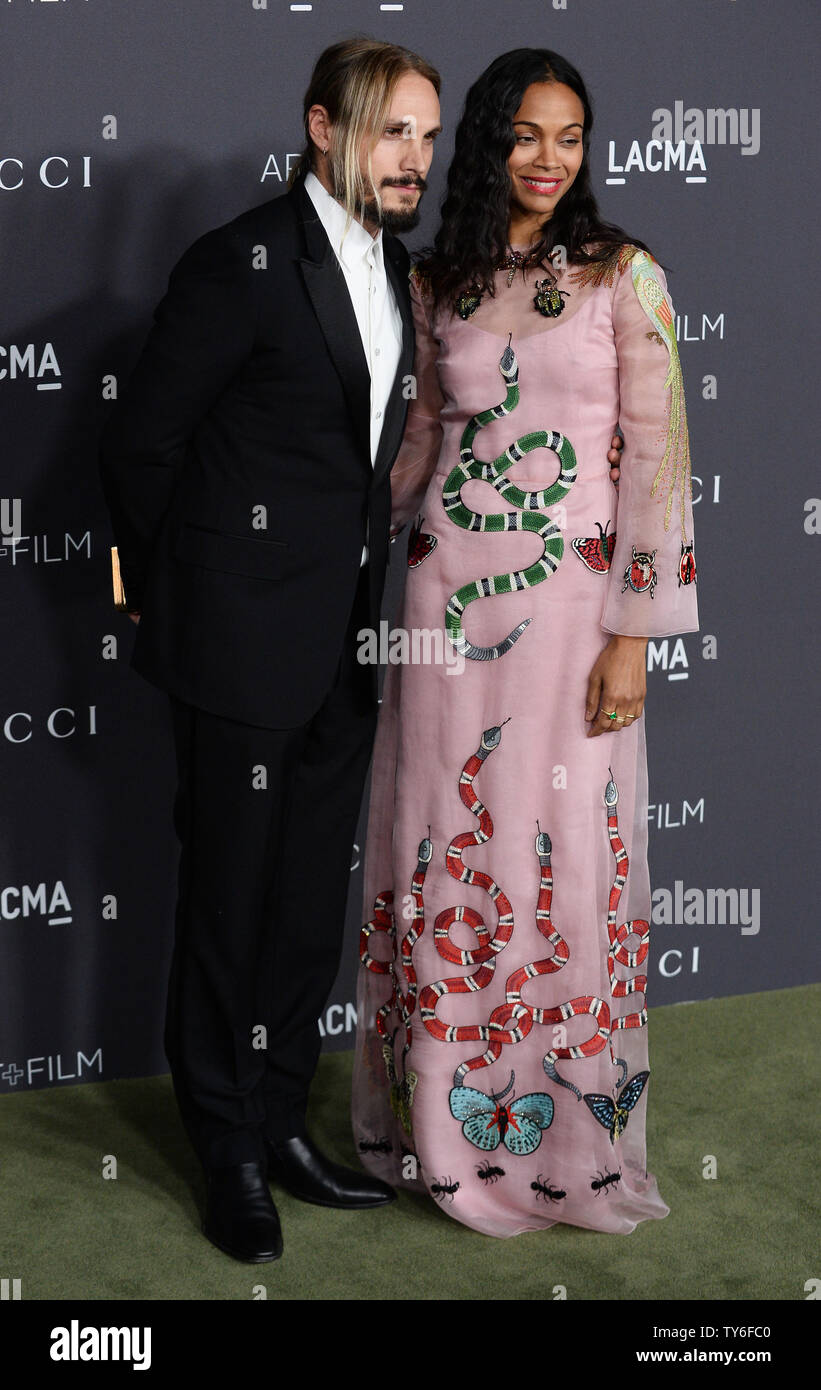 Actress Zoe Saldana and her husband, Italian artist Marco Perego attend ...