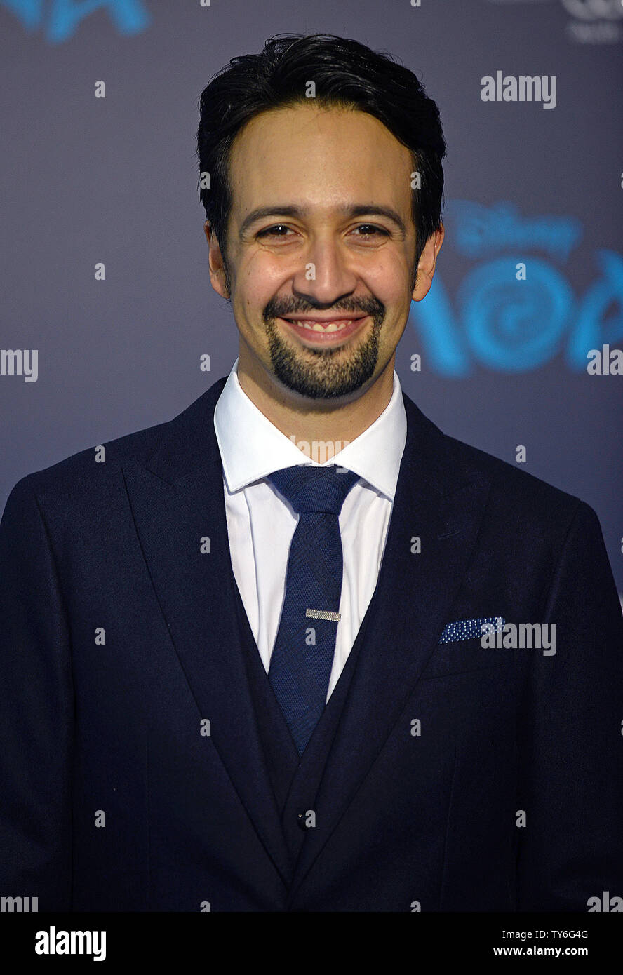Actor and composer Lin-Manuel Miranda arrives at the world premiere of Walt Disney Animation Studios' 'Moana' at Hollywood's El Capitan Theatre in Los Angeles, California on November 14, 2016. Photo by Christine Chew/UPI Stock Photo