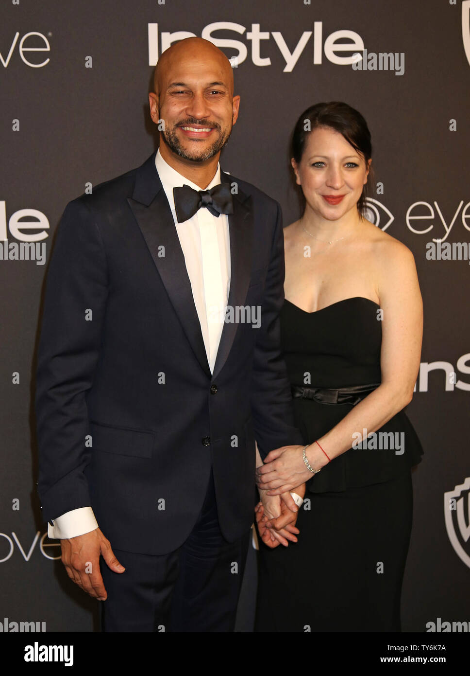 Keegan-Michael Key (L) and Cynthia Blaise attend the 18th annual InStyle and Warner Bros. Golden Globe after-party at the Beverly Hilton Hotel in Beverly Hills, California on January 8, 2017.  Photo by David Silpa/UPI Stock Photo