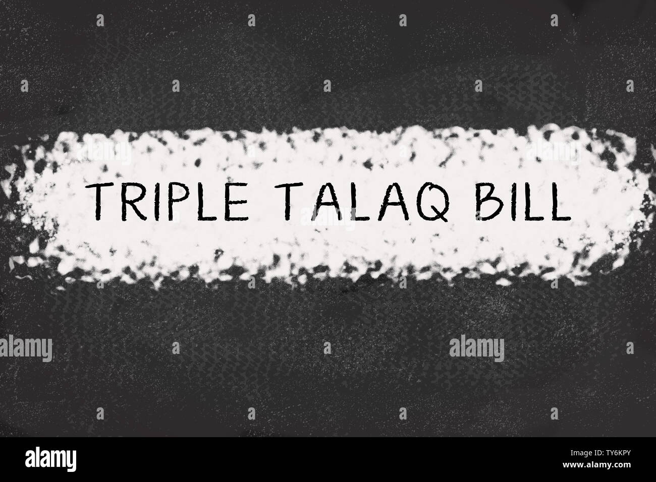 TRIPLE TALAQ BILL printed in Black text on black board Stock Photo
